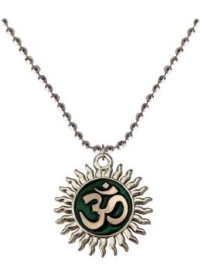 Multicolor Two sided Om Chain Pendant 