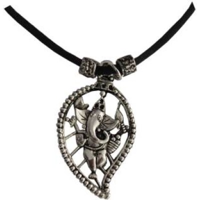 Silver Leaf ganesha Chain Pendant 