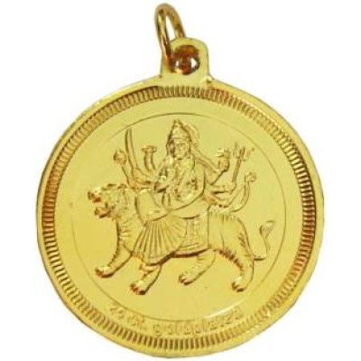 Gold  24k Two Sided Durga Bisa Yantra Pendant 