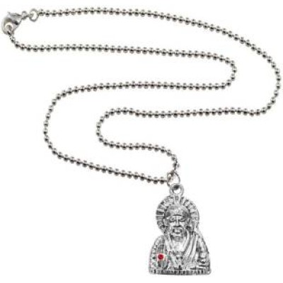 Silver::Red Loard Sai Baba Pendant 