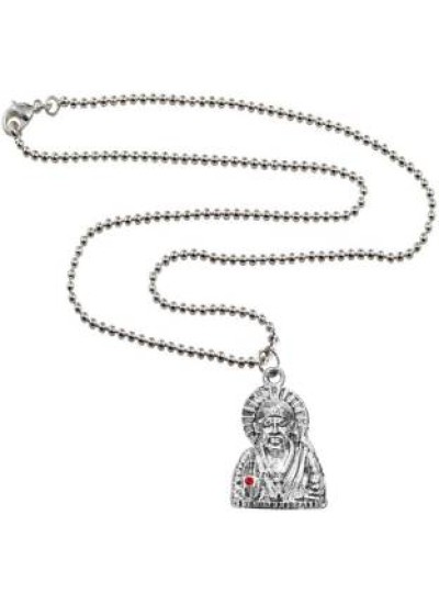 Silver::Red Loard Sai Baba Pendant 