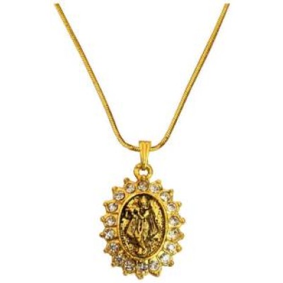 Gold Gold Plated Stone Studded Shri Krishna Pendant 