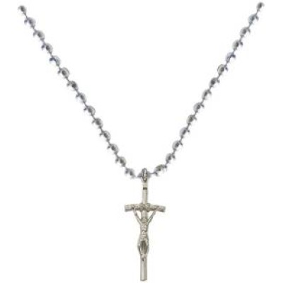 silver Jesus Christ Cross Pendant 