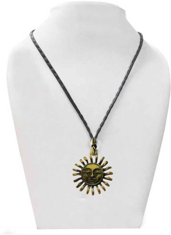 Bronze Sun Face Fashion Chain Pendant 