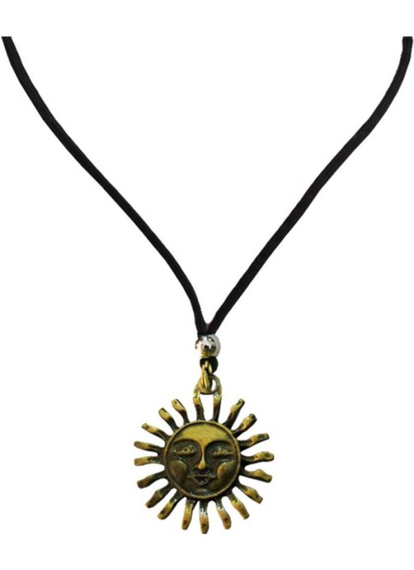 Bronze Sun Face Fashion Chain Pendant 
