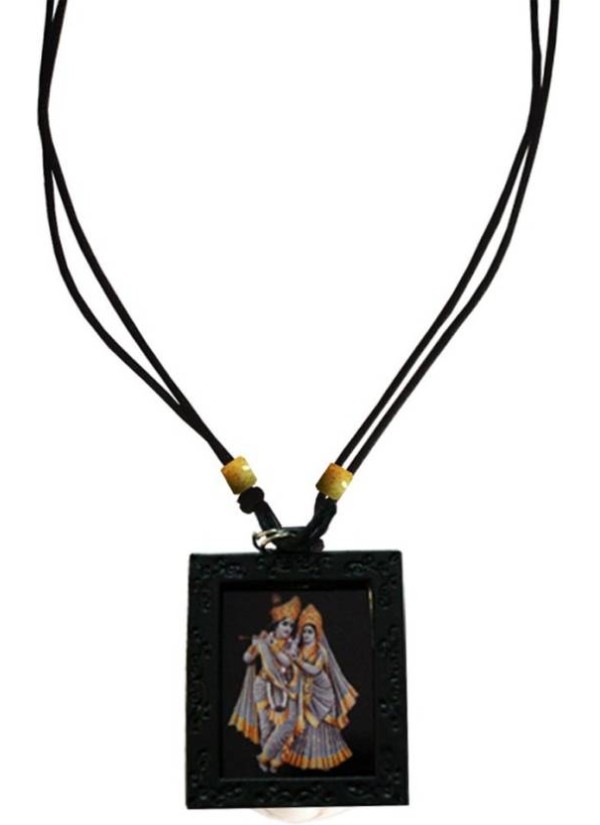 Black Radha Krishna Chain Pendant 