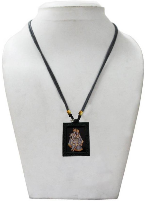 Black Radha Krishna Chain Pendant 