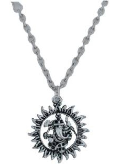 Elegant Silver Ganesha Pendent