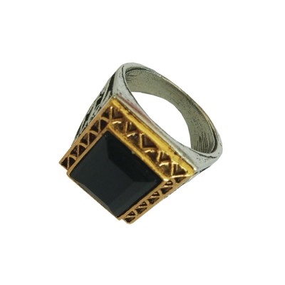 Oxidised Rings Black Stone Design