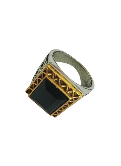 Oxidised Rings Black Stone Design