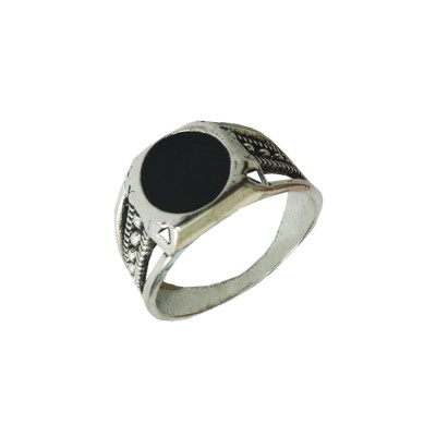 Oxidised Rings Black Stone