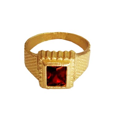 Menjewell Classic Square - Shape Design Alloy Finger Ring (Size : 17-