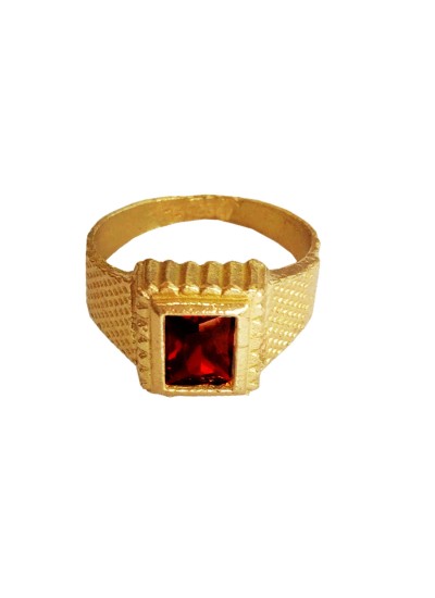 Menjewell Classic Square - Shape Design Alloy Finger Ring (Size : 17-