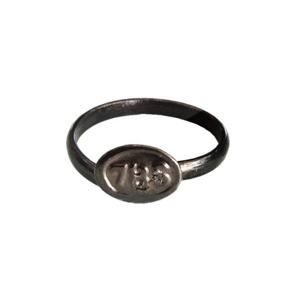 Menjewell New Collection Black Horse Shoe Muslim Islamic 786 Design Ring For Men & Boys