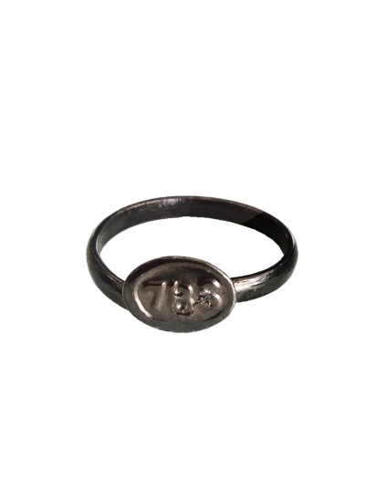 Menjewell New Collection Black Horse Shoe Muslim Islamic 786 Design Ring For Men & Boys