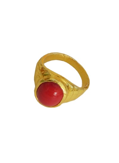 Munga/Red Coral Stone Ring