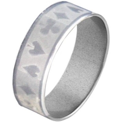 Elegant Silver Playing Card Fashion Thumb Ring