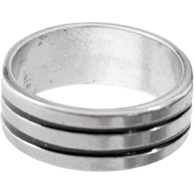 Black::silver  Fashion Thumb Ring 
