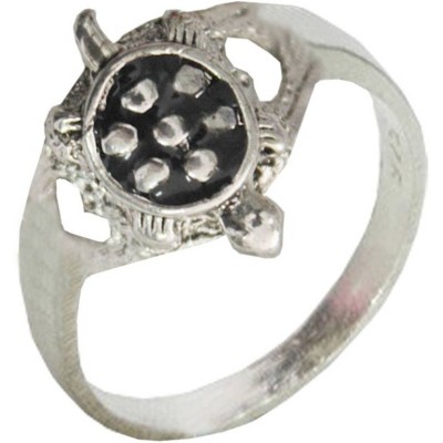 Elegant  Silver::Black  Turtle Fashion Ring