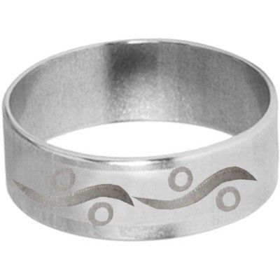 Classic Silver Wave Design Thumb Ring