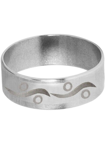 Classic Silver Wave Design Thumb Ring