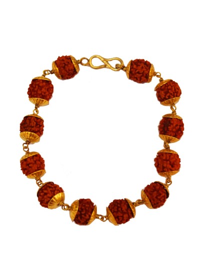 Buy Ethnic Rudraksha Gold Plated Mens Bracelet Online | Tistabene –  Jewellery Dekho