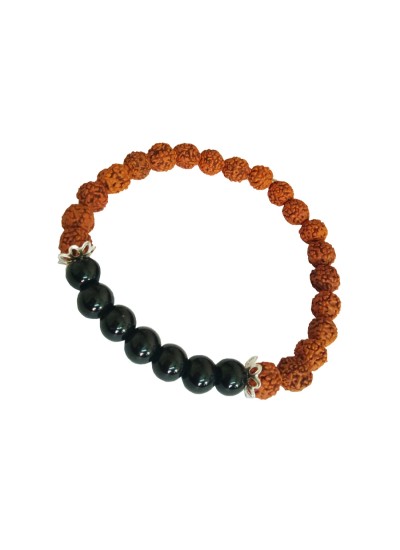 Onyx Stone Rudraksha Bracelet 