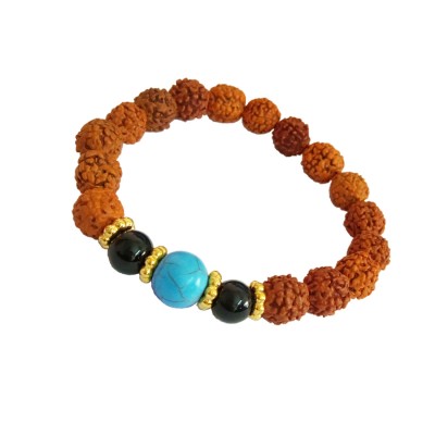 Turquoise Stone Rudraksha Bracelet