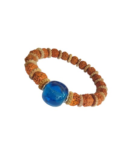 Sapphire Stone Rudraksha Bracelet