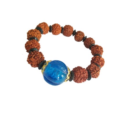 Sapphire Stone Rudraksha Bracelet