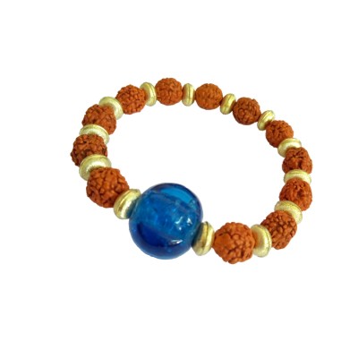Sapphire Stone Rudraksha Bracelet