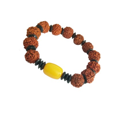 Amber Garnet Rudraksha Bracelet