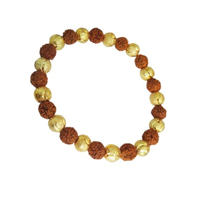 Gold plated Beads Rudraksha Bracelet