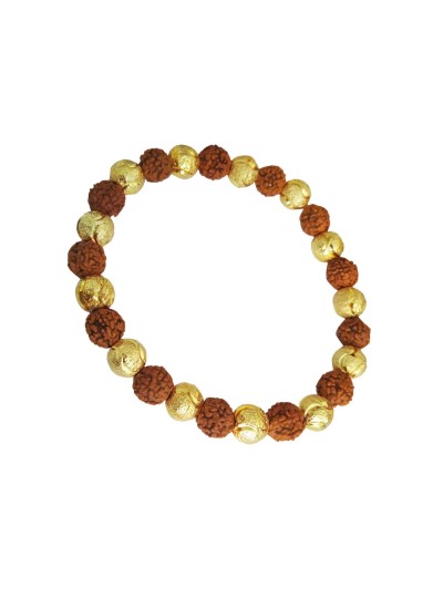 1 Gram Gold Plated Sparkling Design Rudraksha Bracelet for Ladies - Style  A249 – Soni Fashion®