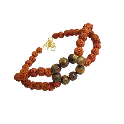 Tiger Eye's Stone Rudraksha Bracelet