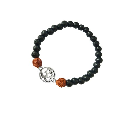 Black Onyx Bracelet Rudraksha Om