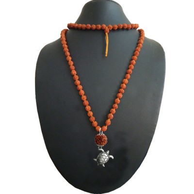 Rudraksha Mala Lucky Tortoise (Kachva- Pendant