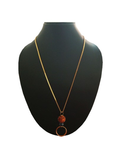 Ring(Pure Copper- Onyx Rudraksha Pendant 