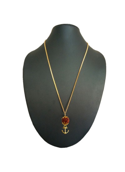 Stylish Anchor Rudraksha Pendant 