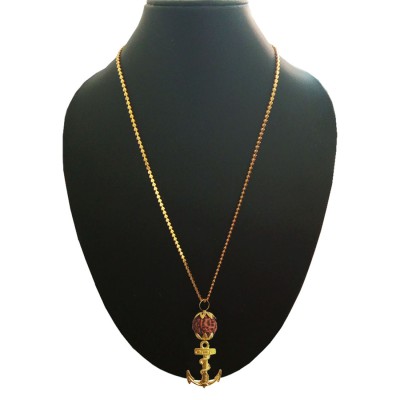 Stylish Anchor Rudraksha Pendant 