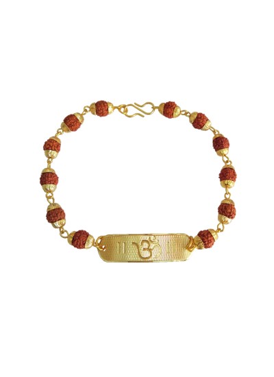 OM Plate Rudraksha Bracelet