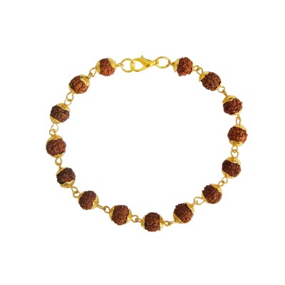 Gold Plated Rudraksha Bracelet