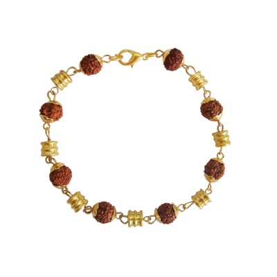 Gold Plated Rudraksha Bracelet