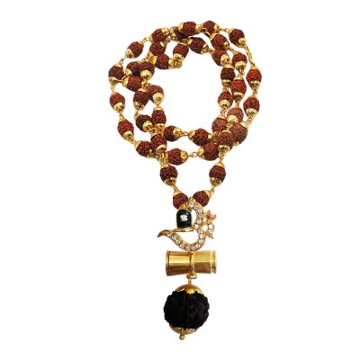 Mahadev Shiva Shivling Om Rudraksha Damru Pendant Menjewell