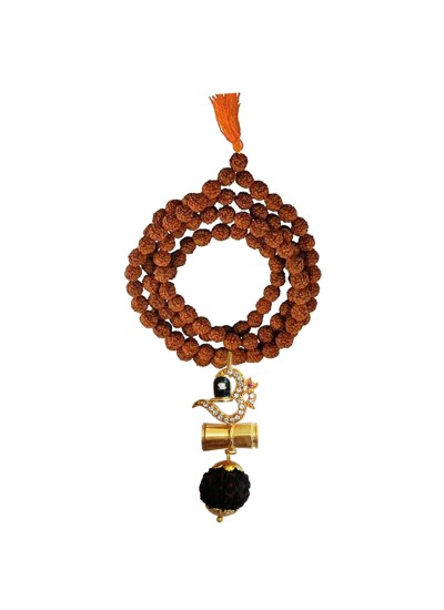 Mahadev Shiva Shivling Om Rudraksha Damru Pendant Menjewell