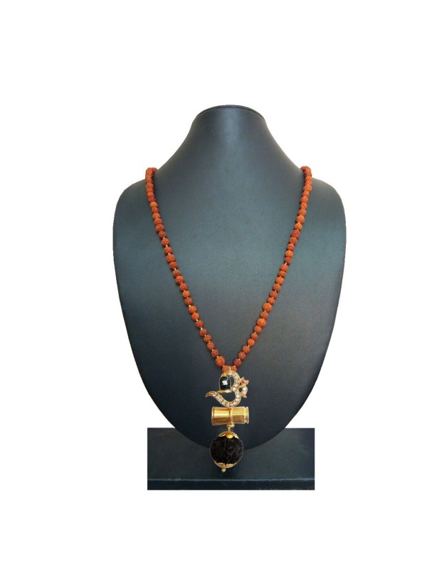 Mahadev Shiva Shivling Om Rudraksha Damru Pendant Menjewell