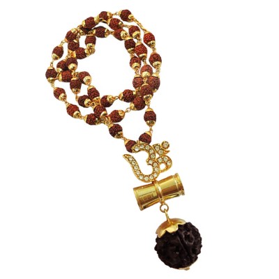 Mahadev Shiva Om Rudraksha Damru Pendant By Menjewell