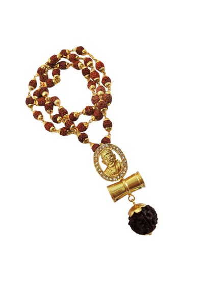 Sai Baba Damru Rudraksha Pendant By Menjewell