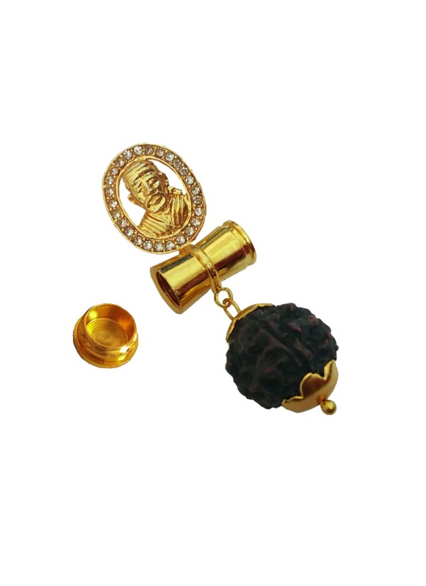 Sai Baba Damru Rudraksha Pendant By Menjewell