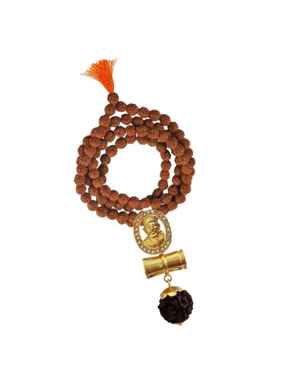 Sai Baba Damru Rudraksha Pendant By Menjewell